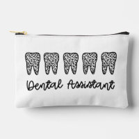 Personalised Dental Assistant Leopard Print Tooth