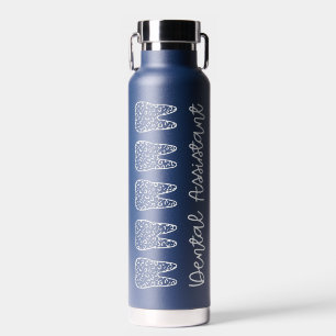 Personalised Dental Assistant Leopard Print Tooth Water Bottle