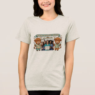 Personalised Dental Hygienist Besties Highland Cow Tri-Blend Shirt