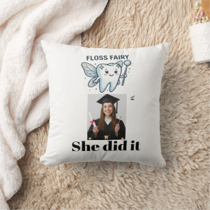 Personalised Dental Hygienist Graduation Floss Fai Cushion