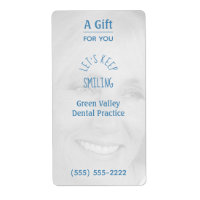 Personalised Dental Photo Hand Sanitizer Label