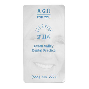Personalised Dental Photo Hand Sanitizer  Label