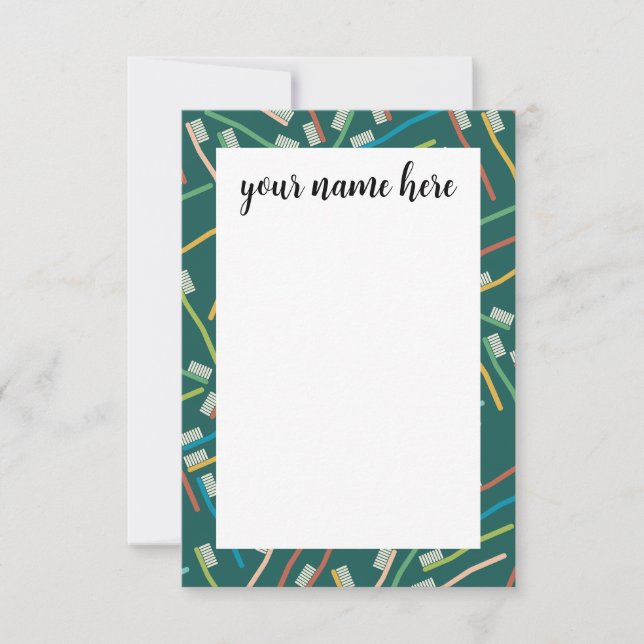 Personalised Dentist Note Cards (Front)