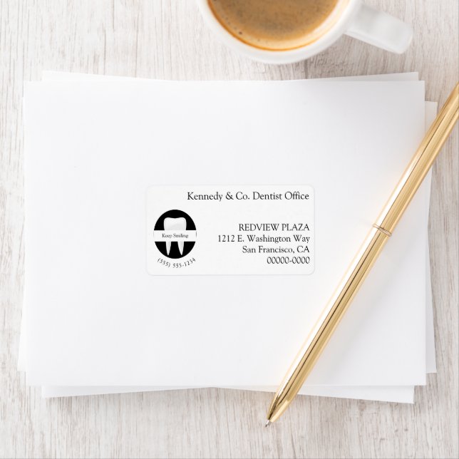 Personalised Dentist Orthodontist Return Address  Label (Insitu)