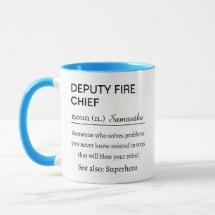 Personalised Deputy Fire Chief  Definition Mug