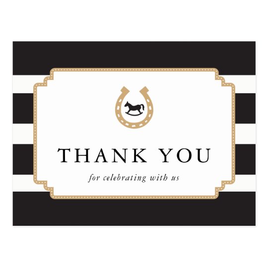 Personalised Derby Thank You Postcard Baby Shower