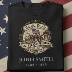 Personalised Descendant of a Patriot T-Shirt