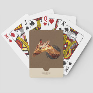 Personalised Desert Giraffe Design. Playing Cards