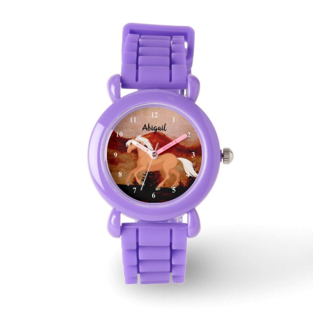 Personalised Desert Wild Mustang Horse Watch (Front)