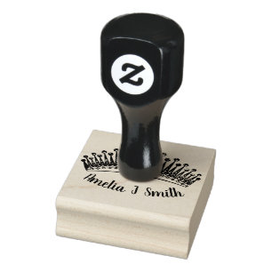 Personalised Design Crown Rubber Stamp