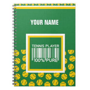 Personalised Design for Tennis players, coaches... Notebook