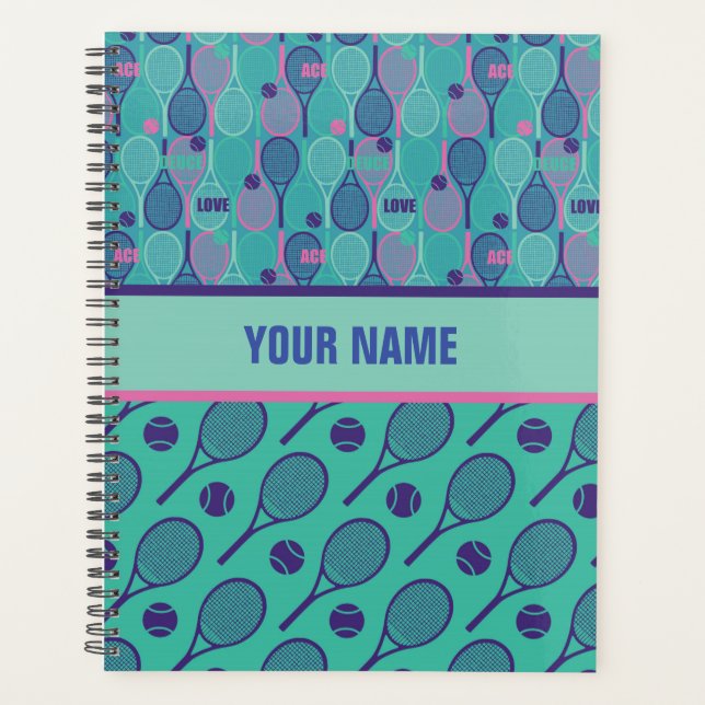 Personalised Design for Tennis players, coaches... Planner (Front)