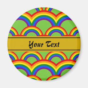 Personalised design with seamless rainbow pattern magnet