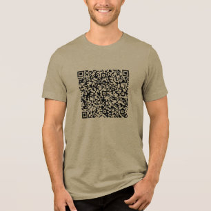 Personalised Design Your Own Custom QR Code Funny Tri-Blend Shirt