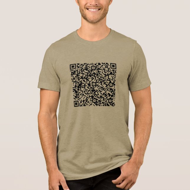 Personalised Design Your Own Custom QR Code Funny Tri-Blend Shirt (Front)