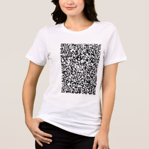 Personalised Design Your Own Custom QR Code Tri-Blend Shirt