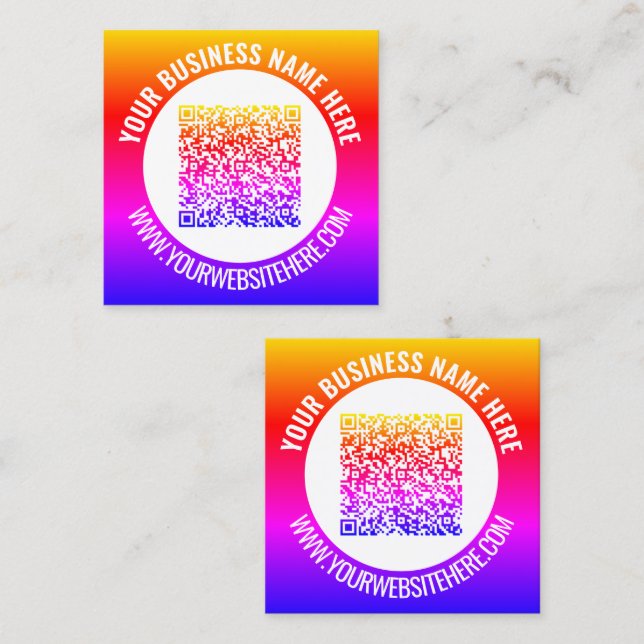 Personalised Design Your Own QR Code Business Card (Front/Back)