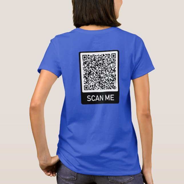 Personalised Design Your Own QR Code T-Shirt (Back)
