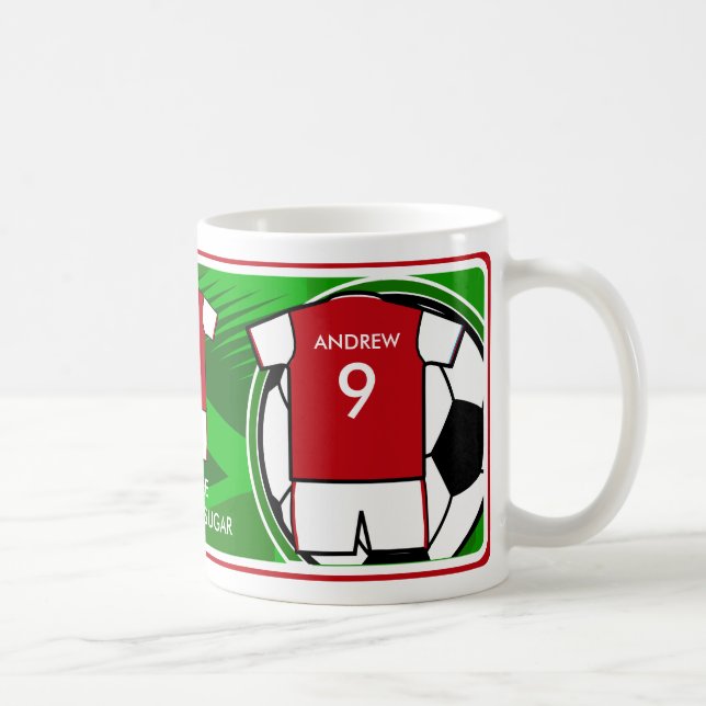 Personalised Designer Soccer mug RW (Right)