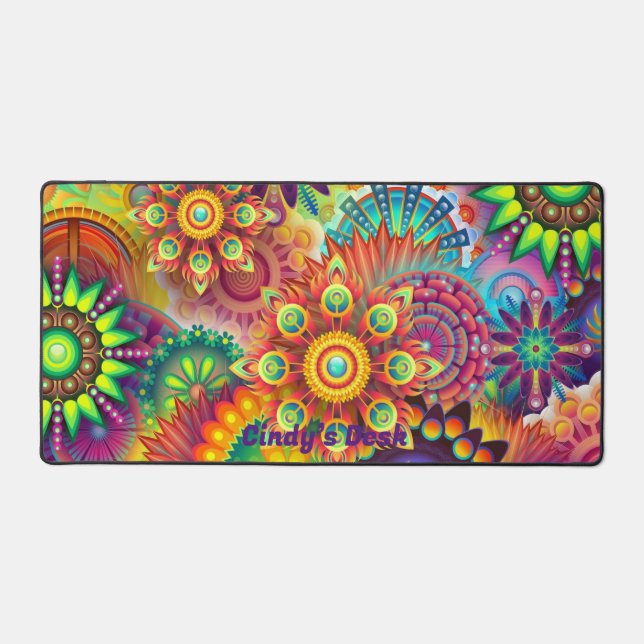 Personalised Desk Mat, Desk mat, Mandala Desk Mat, Desk Mat (Front)