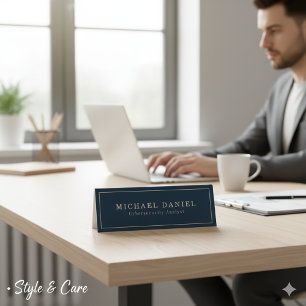 Personalised desk sign for meetings or work
