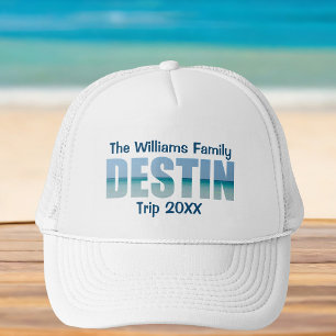 Personalised Destin Beach Trip Matching Family Trucker Hat