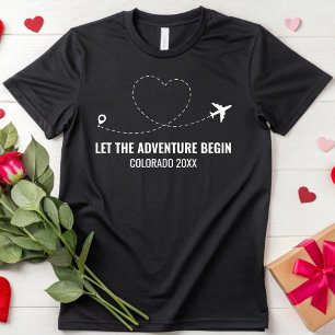 Personalised Destination Wedding Travel Elopement T-Shirt