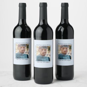 Personalised Details Funny Characteristics Traits Wine Label