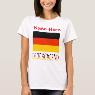 Personalised Deutschland Flag Heritage Women's T-Shirt