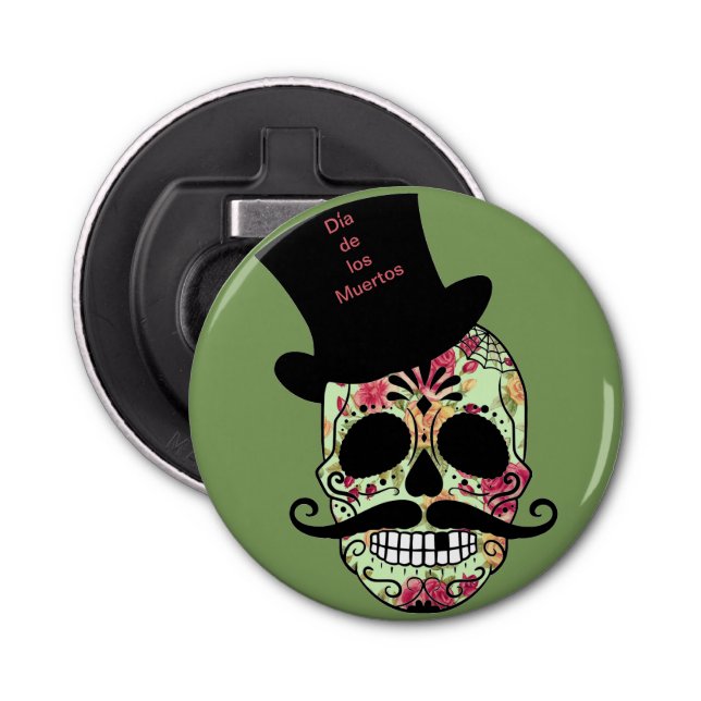 Personalised Dia de los Muertos Bottle Opener (Front)