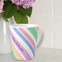 Personalised Diagonal Stripe Pastel Multi Colour