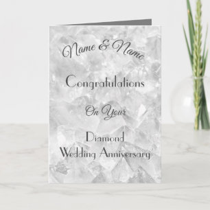 Personalised Diamond Anniversary Greeting Card