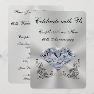 Personalised Diamond Anniversary Invitations