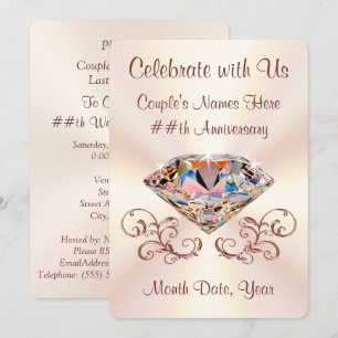 Personalised Diamond Anniversary Invitations