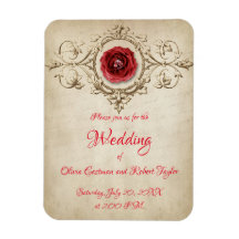 Personalised diamond ring and red rose