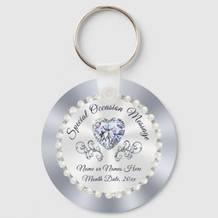 Personalised Diamond Theme Wedding Ideas, Wedding Key Ring