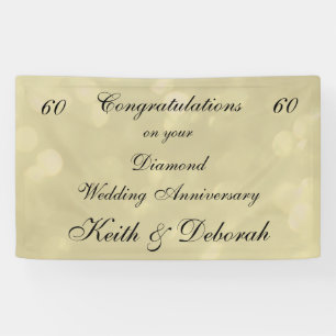 Personalised Diamond Wedding Anniversary Banner