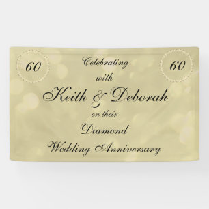 Personalised Diamond Wedding Anniversary Banner