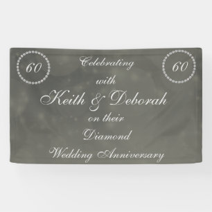Personalised Diamond Wedding Anniversary Banner