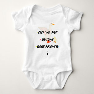 Personalised ♥ DID WE JUST BECOME BEST FRIENDS  Baby Bodysuit