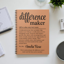 Personalised Difference Maker Definition Gift