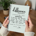 Personalised Difference Maker Definition Journal<br><div class="desc">Celebrate the Difference Maker in your life with this personalised notebook! Perfect for a coworker, mentor, teacher, or boss who turns chaos into calm and still finds time for coffee. Great as a birthday or Christmas gift for her. personalised notebook, difference maker gift, coworker birthday gift, mentor appreciation gift, teacher...</div>