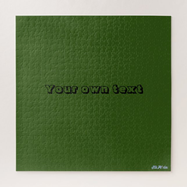 personalised difficult green colour relaxed puzzle (Vertical)
