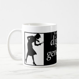 Personalised digging genealogy mug