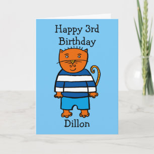 Personalised Dillon the Cat Card