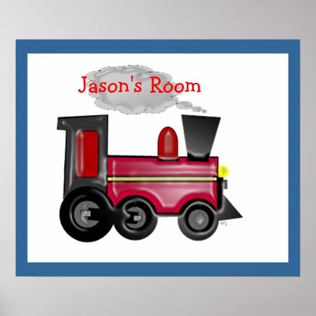 Personalised Dimensional Train Art Poster (Front)