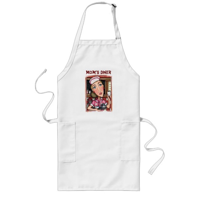 Personalised Diner Waitress Kitchen Apron (Front)