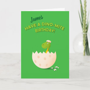 Personalised Dino birthday card