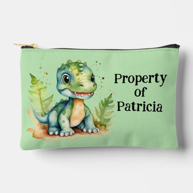 Personalised Dino Pouch Bag -Print Cut Sew Bag (Front)