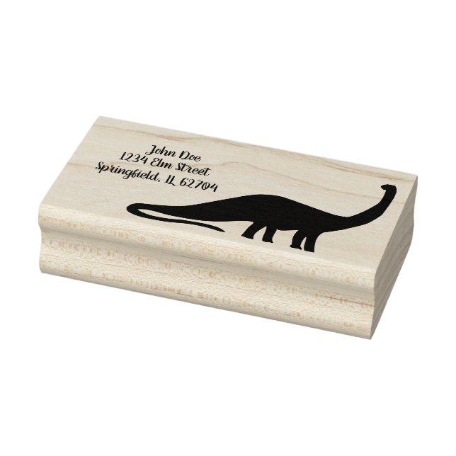 Personalised Dinosaur Address Stamp - Custom  (Stamp)